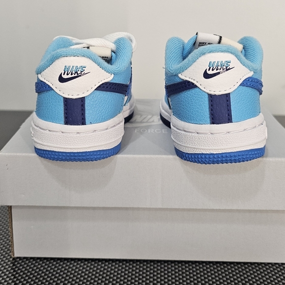 Nike Force 1 With Box Unisex Baby Shoes Size 4c Boy Girl Blue - Picture 3 of 6